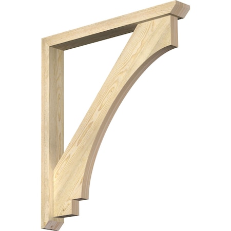 Ekena Millwork Imperial Slat Rough Sawn Bracket w/ Offset Brace, Douglas Fir, 4"W x 32"D x 36"H BKT0402X32X36IMP06RDF